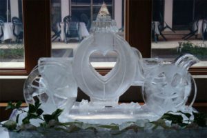 Ice Sculpture with a heart for a wedding event