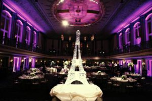 Ice Sculpture of Eiffel Tower for a wedding