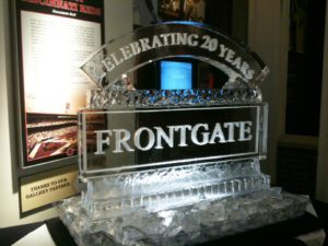 Frontgate Celebrating 20 Years Ice Sculpture