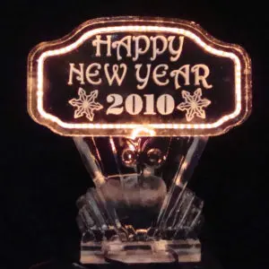 Happy New Year 2010 Ice Sculpture