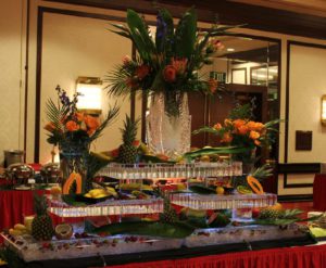 Functional display Ice Sculpture for food