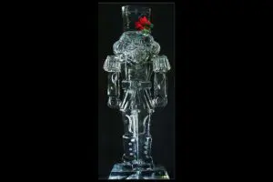 Ice Sculpture of a butler with a cap