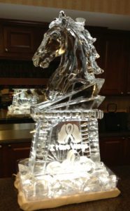 Beautiful Ice Sculpture of Horse Head