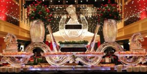 A huge Ice Sculpture for Christmas