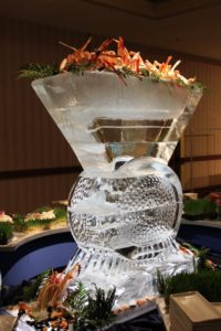 Ice Sculpture of a Stand for Function Display