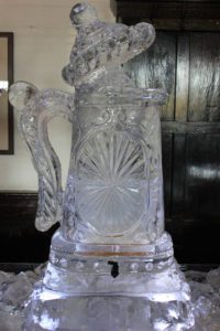 Ice Sculpture of a Jar with lid open