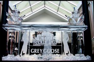 a beautifully designed ice bar counter