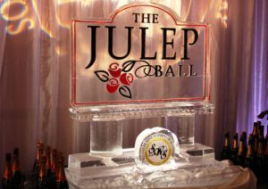 closeup shot of The Julep Ball Ice Sculpture