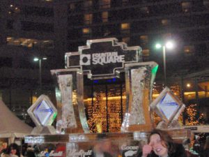 Ice Sculpture for Fountain Square Event