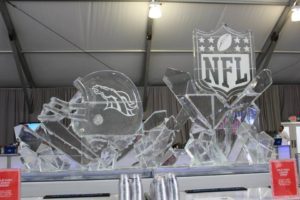 A Huge Ice Sculpture for NFL Event