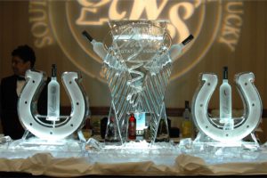 Ice Sculptures with two horseshoe