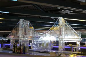 Ice Sculpture of a Bridge for NYNJ Event