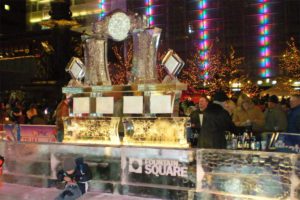 Ice Sculpture at the Fountain Square Event