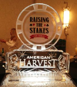 Raising the Stakes For Noble Award ice sculpture