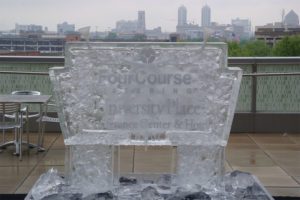 FourCourse Ice Sculpture Placed Outside