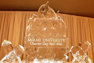 Miami University Charter Day Ball Ice Sculpture