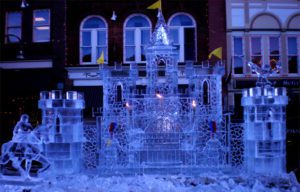 beautiful Ice Sculpture of the Castle