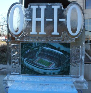 CHIO Ice Sculpture Placed Outside