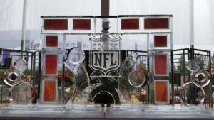 NFL Logo Ice Sculpture Outside