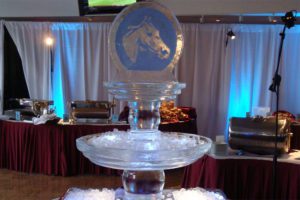 Ice Sculpture with ice cubes in it