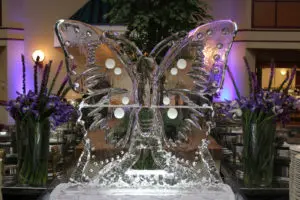 a huge butterfly Ice Sculpture