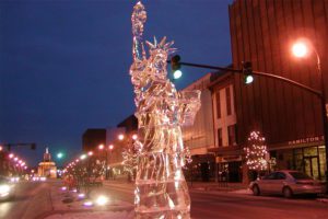 Ice Sculpture of the Statue of liberty