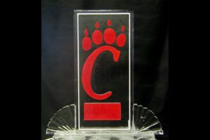 Corporate Award Ice Sculpture with Letter C