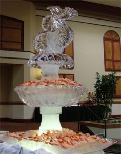 Fountain Ice Sculpture for food items