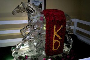 Ice Sculpture of a Horse with a blanket