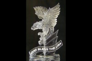 God Bless The USA 3D Ice Sculpture