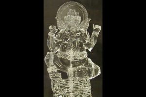 Beautiful Lord Ganesh Ice Sculpture